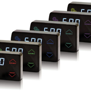 GFB Boost Controller with multiple color faces.